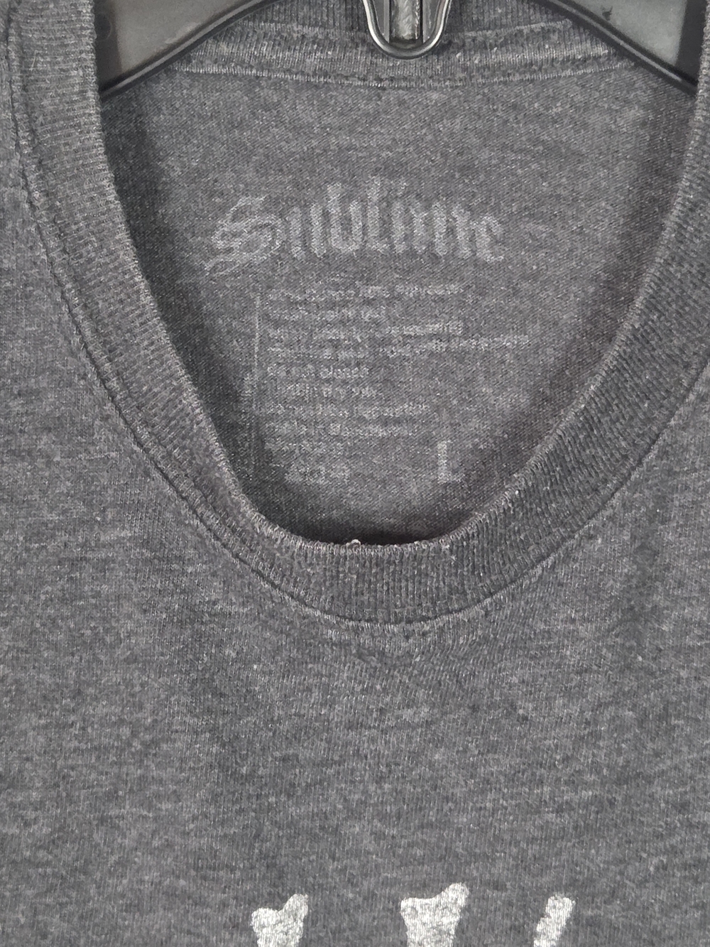 Sublime T-Shirt L Gray Logo Sun Face Graphic Music Band Long Beach Ca - Picture 5 of 5